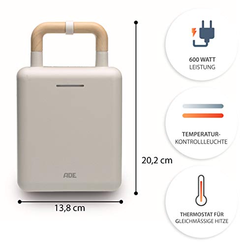 ADE Waffeleisen Sandwichmaker 2in1 KG2006 auswechselbare Platten, Sandwichtoaster mit Antihaftbeschichtung zum Backen… – Bild 5