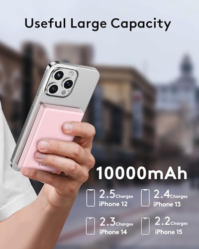 Image of 2026 for Magsafe Portable Charger iPhone, Ultra Slim Magnetic Power Bank Fast Charging, 10000mAh Wireless Battery Pack for iPhone17 /16 /15 /14 /13 /12, Travel & Daily Use Essentials Powerbank