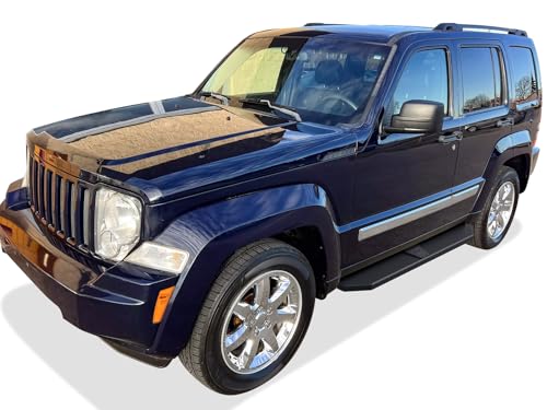 Estribos de acero inoxidable negro para Jeep Liberty 2008-2013 miniatura 2