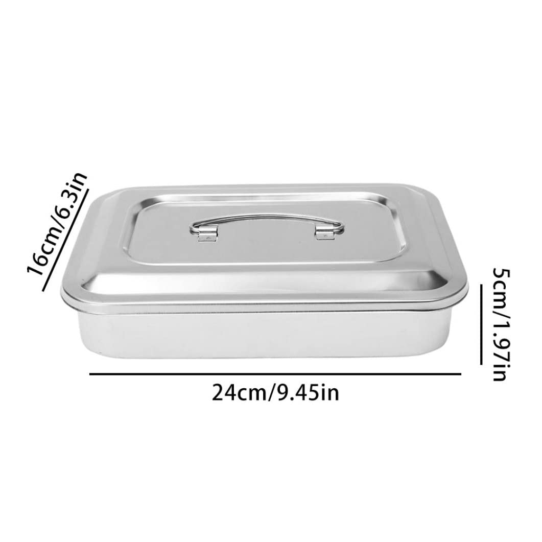 Organisateur de plateau d'instrument Organisateur de plateau d'instrument en acier inoxydable avec handle de couvercle Grip Instruments dentaires