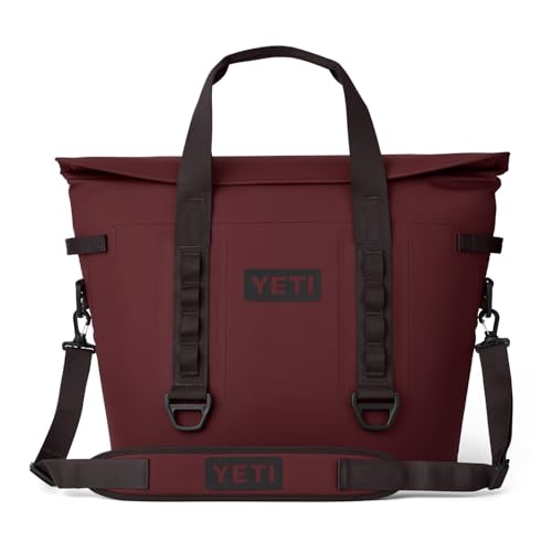 YETI Hopper M30 Portable Soft Cooler with MagShield Access, Wild Vine Red