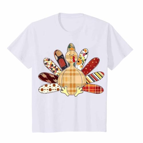 Thanksgiving Shirts for Women Crew Neck Short Sleeve Tee Tops - image 6
