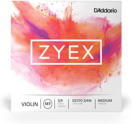 D'Addario Zyex Violin String Set, 3/4 Scale, Medium Tension image 5