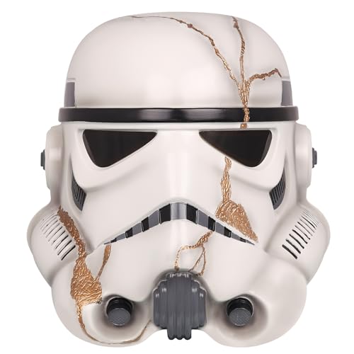 Tiangong Storm Trooper Helmet Clone Trooper Cosplay Golden Cracks Deluxe Halloween Cosplay Mask Collectible Prop