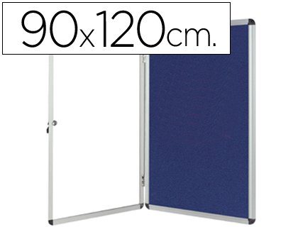 Vitrine d'affichage haut de gamme Q-Connect 90 x 120 cm avec profilé en aluminium noir mat
