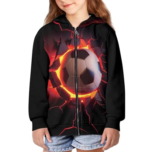 Image of Zipper Hoodie for Kids Full Zip Up Sweatshirt Active Coat Hooded Pullover with Pockets Size 6-16 Boys Girls