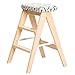 3-stopniowa drewniana, wielofunkcyjna drabina, przenośna składana kuchnia domowa z poduszkowym krzesłem drabinkowym