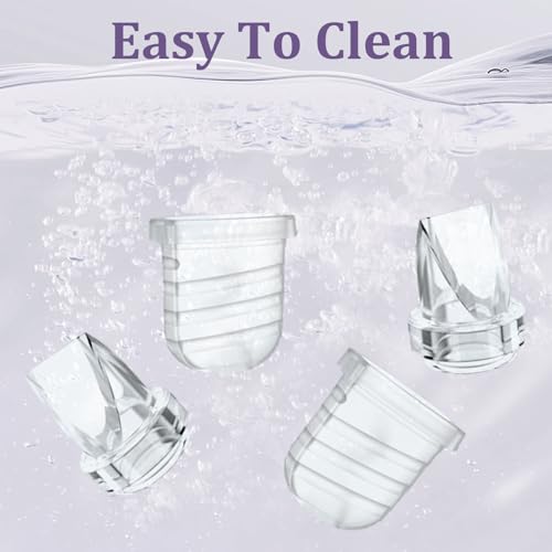 Image of 4Pcs Duckbill Valves Silicone Diaphragms Compatible with Lansinoh Discreet Duo, Eufy S1 Pro /S1 /E10, Nuliie S32 Breast Pump Replacement Pump Parts Accessories