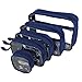 Llama Bella 5 Piece Diaper Bag Organizer Pouch Set, Clear with Straps and Pacifier Case - Navy