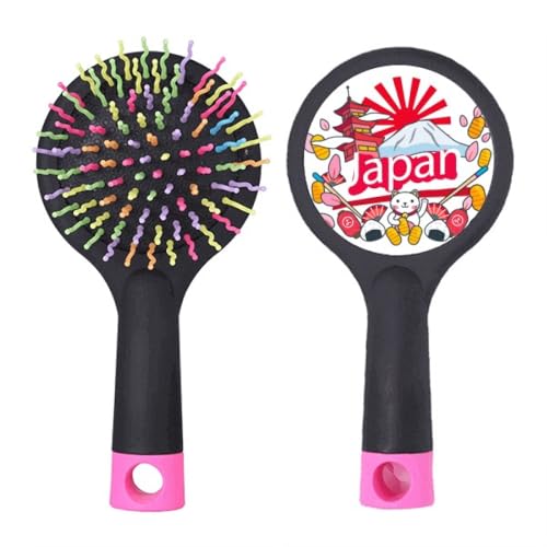 Brosse à cheveux démêlante motif japonais pour votre rituel de coiffage matinal