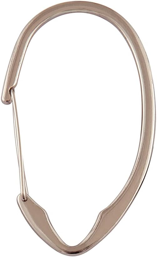 Utopia Alley Shower Hooks - Shower Curtain Rings for Bathroom - Rust Proof Shower Curtain Hooks for Shower Curtain or Liner - Set of 12, Brushed Nickel