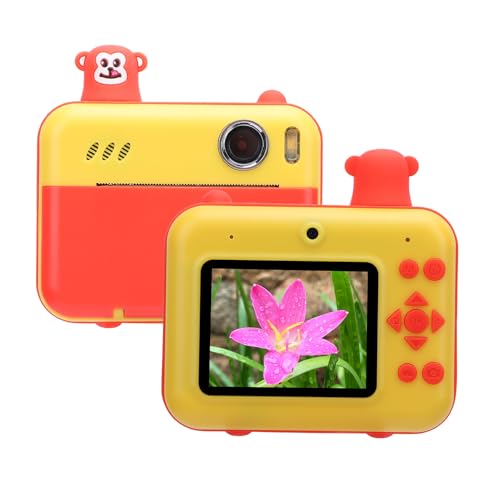 HD Camera 2.4inch Screen Dual Cameras, 1080P Video, 8MP Photos 256GB Support, Display Screen, Educational Festival, Abs Material, MP3 Player (Yellow)
