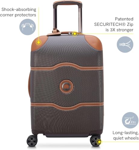 Image of DELSEY PARIS Chatelet AIR 2.0 76 CM Large Check -in Polycarbonate 8 Spinner Wheels Global Warranty 10 Years Hardside Trolley Bag /Suitcase /Lugguage /Anti-Scratch /Zip SECURITECH 2-Brown