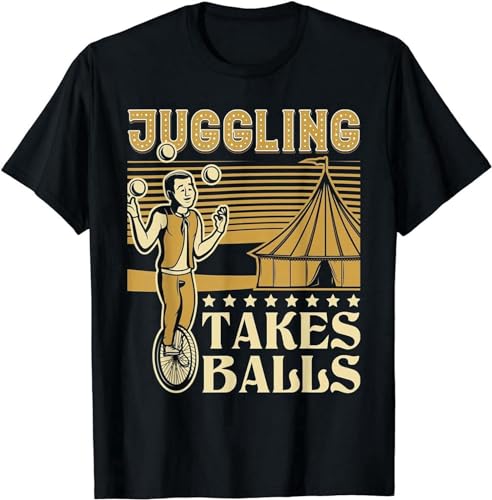 XiangZai Limited Juggling Takes Balls - Unicycle Circus Lover Unisex 100% Cotton Short-Sleeve T-Shirts Black XXXL