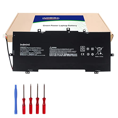 Indmird VR03XL VRO3XL Batería para HP Envy 13-D 13-D000NS 13-D000NG 3-D023TU 13-D024TU 13-D025TU 13-D046TU 13-D051TU 13-D056TU Series 816238-850 816243-005 HSTNN-IB7E TPN-C120 [11.4V/45Wh] Cover