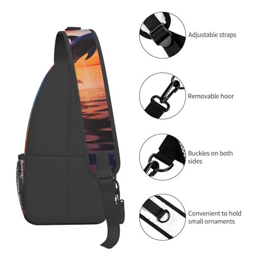 Bolso Bandolera Cross Chest Bag Negro para Hombre y Mujer miniatura 5