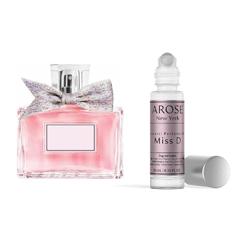 Arose Ny Miss D Perfume Oil, Alcohol-Free, Vegan, 10 Ml, Pocket Size, Travel Size, Long-Lasting, Fragrance Inspired By Miss Dior - Large Bottle Not Included cover