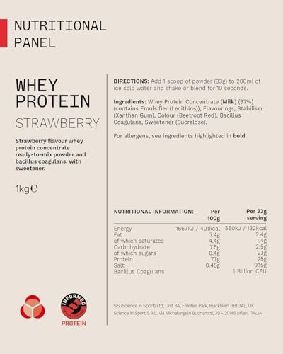 Miniatura 7 de Phd Nutrition Whey Protein En Polvo 1kg Fresa Suplemento Proteico Alto En Proteínas Con 25g De Proteína Por Porción, Informed Protein, Enriquecido Con Cultivos Bien Tolerados