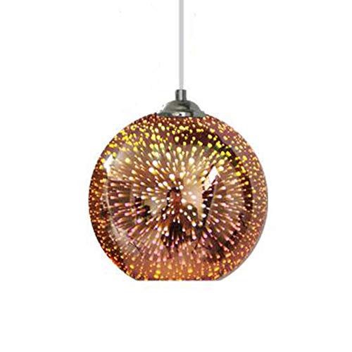 Moderne 3d Bunte Glaskugel Pendelleuchte - Neuheit Glas Lampe Led Feuerwerk Kugel Leuchtstern Bunter Kronleuchter E27…