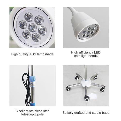 Lampe mobile pour animaux de compagnie et chirurgie à LED sur pied
