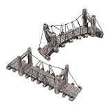 Abaodam 2 Stück Miniatur Resin Brücke Dekoration Langlebige Micro Landschaftsbrücke für Garten Balkon und Innenbereich Kompakte Kreative Gestaltung für Feengarten und Bonsai