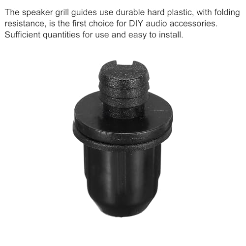 QUARKZMAN Guías De Rejilla De Altavoz Plástico Negro Tipo Enchufe De Bola Marco Caja Cuerpo Fijación Broche De Presión Hebilla 6.5mm X 10mm Para Accesorios De Partes De Altavoz 20 Pares - imagen 4