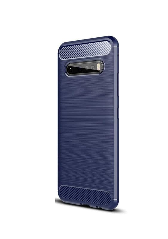 Image of Mobirush Hybrid Carbon Fiber Back Case for LG V60 ThinQ (Blue)