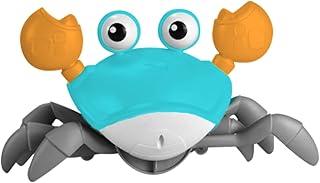 XUCHAOVYLTD Crawling Crab Toy, USB Rechargeable Electric Crab Toy, Infrared Induction Crab Crawling Toy, Obstacle Avoidance Crab Crawling Toy, Baby Sensory Toys Crab, Crab Musical Toy, For Boys Girls