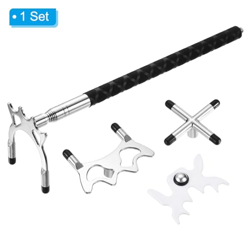 Support de queue de billard rétractable PATIKIL en silicone et métal blanc - 3
