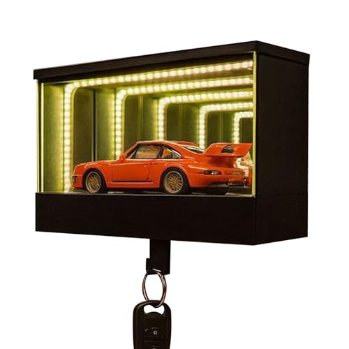 カ―ガレージキーホルダー - キーチェーン, LEDライト付き | 車や家庭用キーを整理できる便利なキーオーガナイザーでドア、アパート、ホームオフィス、玄関、メールルームの鍵管理に最適なアクセサリー