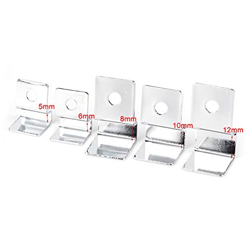 TOPINCN 4Pcs Aquarium Cover Bracket Stainless Steel Fish Tank Glass Cover Clips Fish Tank Lid Holder Support(10mm) - Image 4