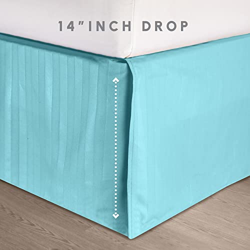 Parure de lit 8 pièces rayures microfibre bleu roi King size - 8