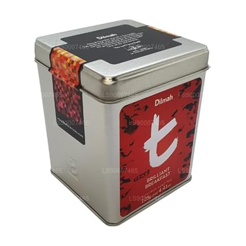 Dilmah t-Series Brilliant Breakfast Tea - 100g Luxury Loose Leaf Tin Caddy | Exquisite Breakfast tea - Robust, Full-Bodied Ceylon Tea with Rich Color, Strength, and Aroma Cover