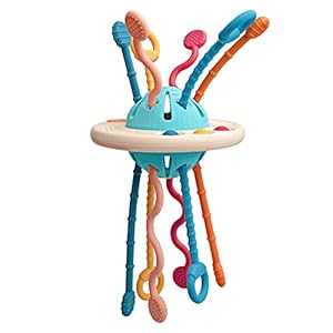 LiKee Baby Sensory Toys Montessori Pull String Learning Ropes with Simple Bubble &Sliding Balls for Motor Skills,Tactile…