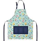 Maße der Blumen-Schürze: 87 cm x 70 cm, größenverstellbar, Material: 100% Baumwolle
