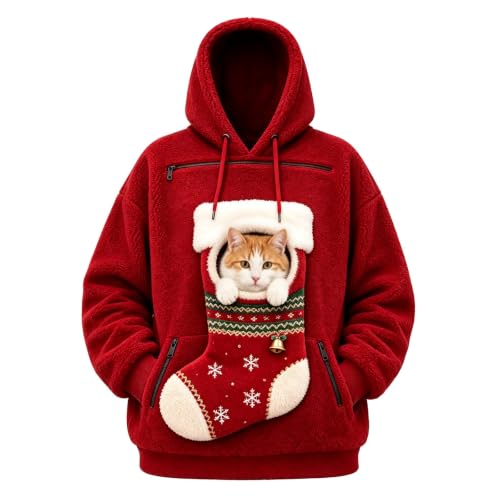 KWVOEBQ Oversized Sweatshirt for Women b-Pink S Zip Up Cat Dog Carrier - image 4