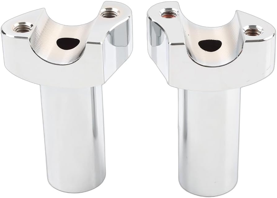 Rbanna1 Motorbike 3.5" Handlebar Straight Risers Clamp for Harley-DAVIDSON Dyna for Street bob for Sportster for Softail CNC Chrome