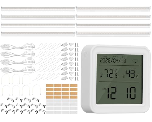 ZeahVeyora Digital Room Thermometer Indoor Hygrometer and 8 Pcs T5