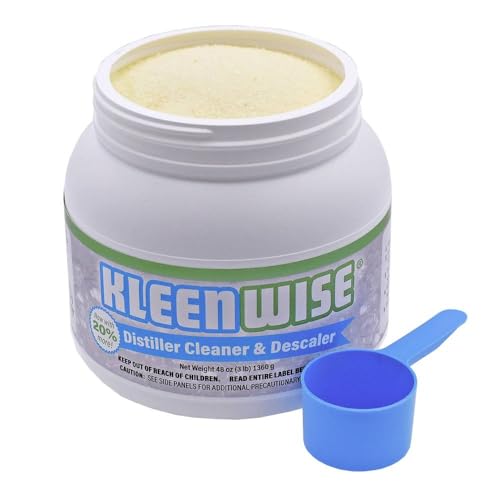 waterwise kleenwise water distiller cleaner descaler environmentally safe and phosphate free removes mineral scale and buildup 48 ounces with scoop 3 pound pack of 1