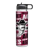 Rico Industries NCAA New Mexico State Aggies Standard 22oz Stainless Steel Tumbler with Lid - Great For Coffee, Tea, Water or Cocktails