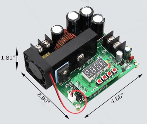 CNC DC Buck Converter, 15A 900W DC Step Up Voltage Converter, DC 8-60V to 10-120V Boost Converter, Adjustable DC Voltage Regulator, CV CC Step Up Module, Output 48V 24V 12V, LED Display4