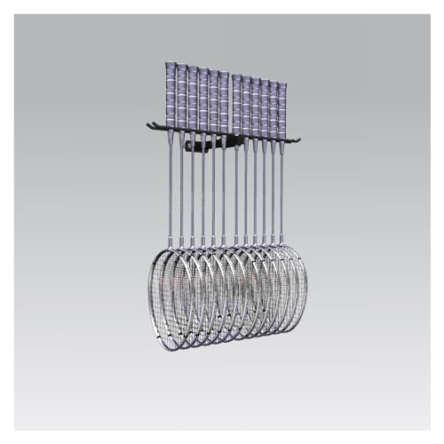 Support mural pour raquettes de badminton pour organiser votre garage et coin sport