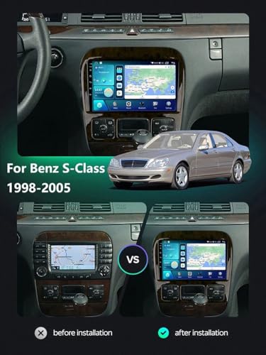 Écran Tactile Carplay Benz S Class pour Voyager avec GPS sans Fil - 7