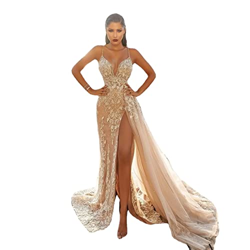Robe de cocktail chic sans manches longue et fendue pour témoin et invitée