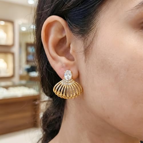 Image of Modern Dangle Earrings for Women | Chic Statement Earrings for Girls | Stylish Lightweight Fashion Jewelry for Casual, Party & Special Occasions