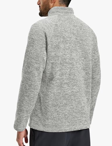 TACVASEN Men's Quarter Zip Pullover Long Sleeve Thermal Fleece Sweater Lightweight Casual Golf Sweatshirt with Zipper Pocket2