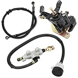 M MATI Rear Brake Caliper Master Cylinder Hose Assy for Yamaha 1995-2005 Wolverine 350 4x4 YFM350F 1UY-2580W-01-00 4KB-2583V-00-00 4KB-25874-00-00 2NL-25850-50-00