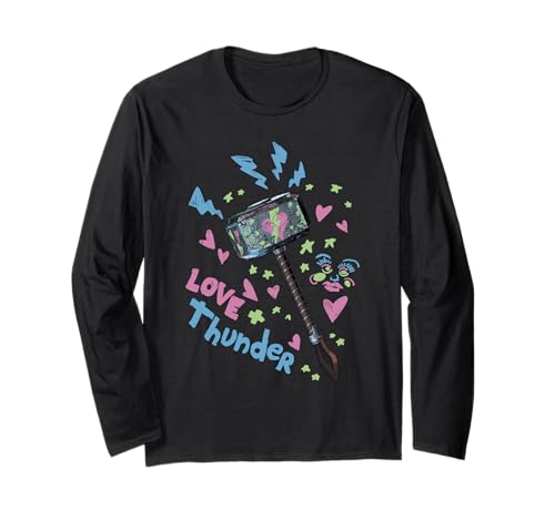 T-shirt Thor Love and Thunder Mjolnir manches longues idée cadeau anniversaire