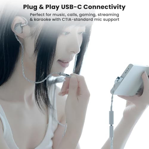 Image of MOONDROP FreeDSP Mini Portable DAC & Amp with Flagship CS43198 Chip, 32bit /384kHz PCM, Support DSD256 with High-Res Mini DAC & Amplifier, One-Button EQ and Web Tuning Tool Type-C Audio Adapter