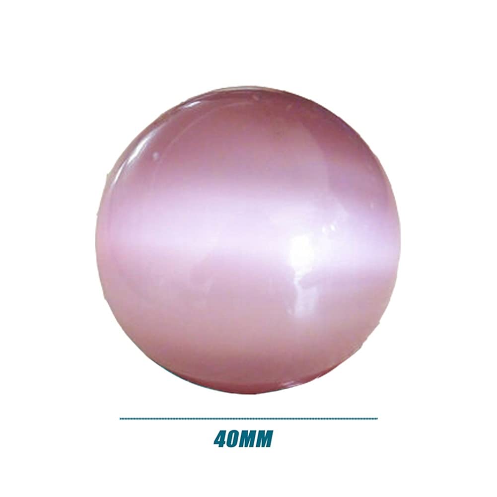 Amazon.co.jp: 天然水晶ピンクキャッツアイ水晶玉原石球 EZRGNDZI